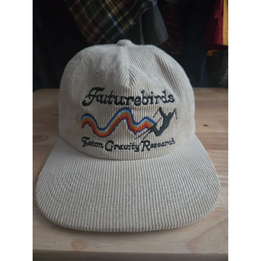 Futurebirds Teton Gravity Research Cream Corduroy Snapback Baseball Cap Hat